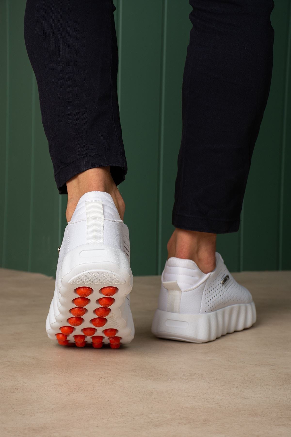 CH2631 Easy Walk Ortopedik Vegan Deri Erkek Ayakkabı - Beyaz