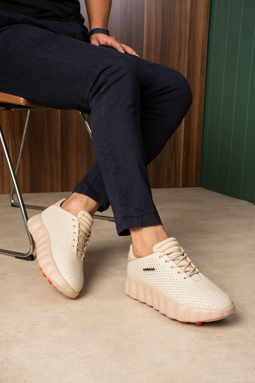 CH2631 Easy Walk Ortopedik Vegan Deri Erkek Ayakkabı - Bej