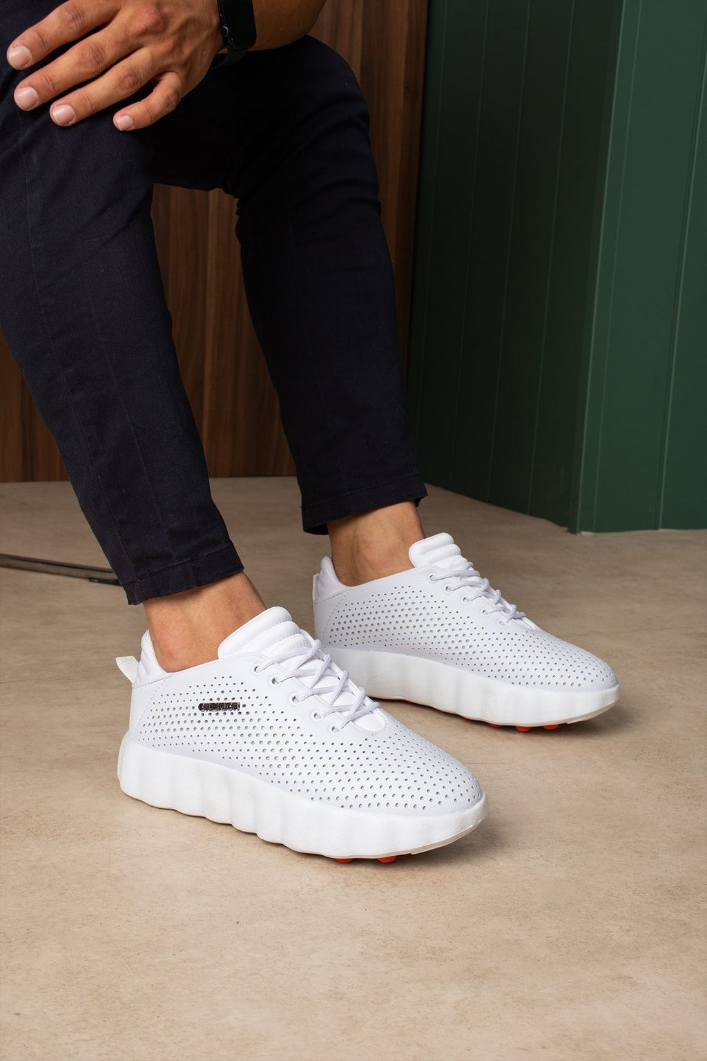 CH2631 Easy Walk Ortopedik Vegan Deri Erkek Ayakkabı - Beyaz