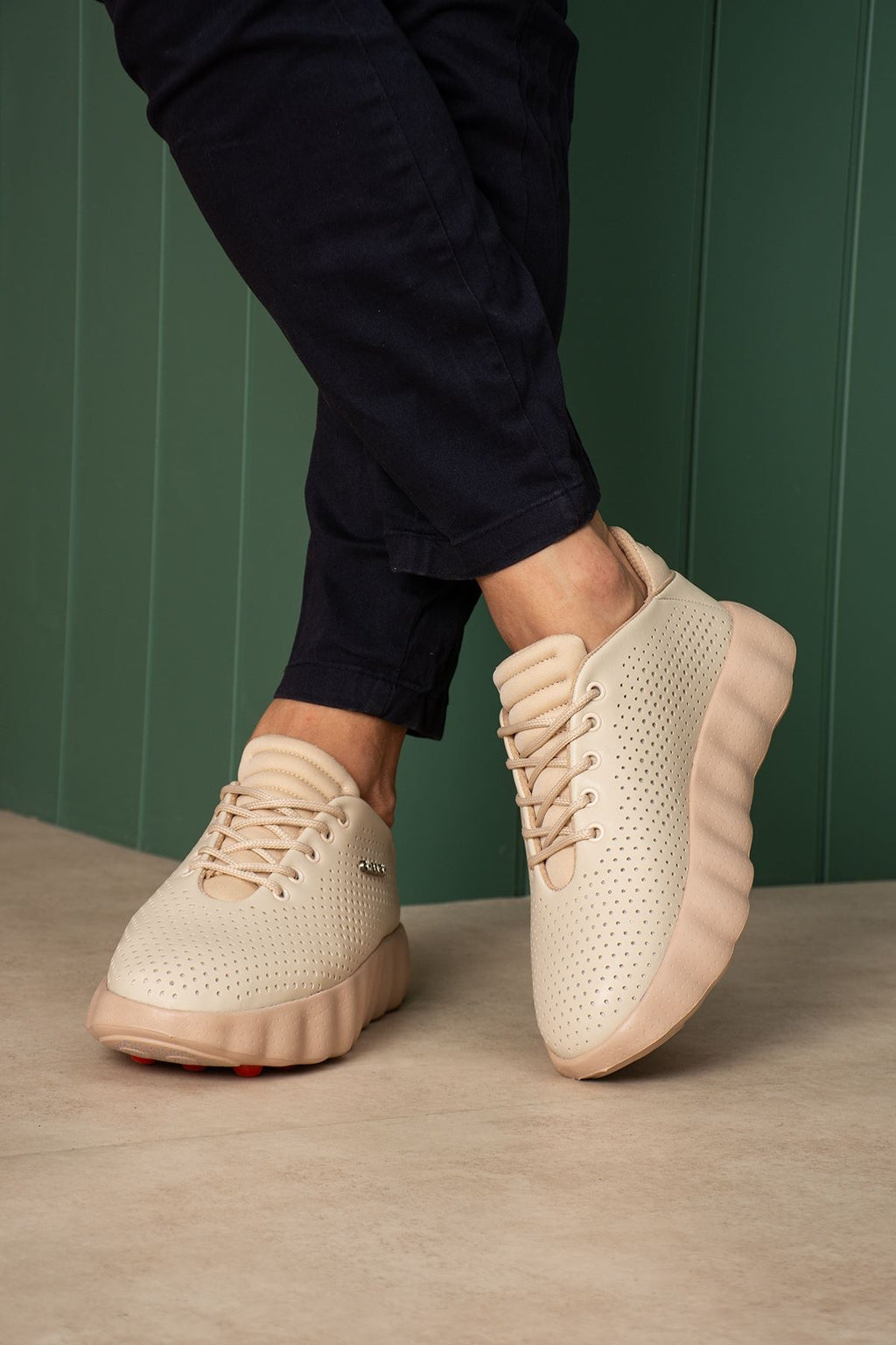 CH2631 Easy Walk Ortopedik Vegan Deri Erkek Ayakkabı - Bej